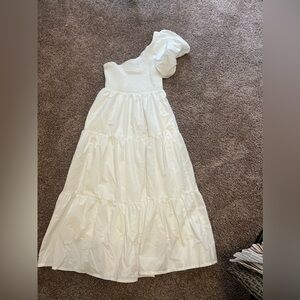 White, one shoulder boho style dress from Amazon